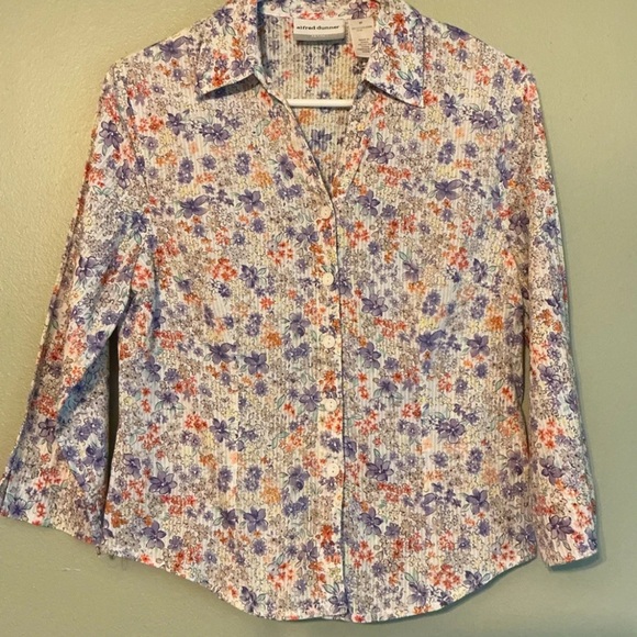 Alfred Dunner Tops - Alfred Dunner Women's Multicolor Floral Blouse, Long Sleeve 6P